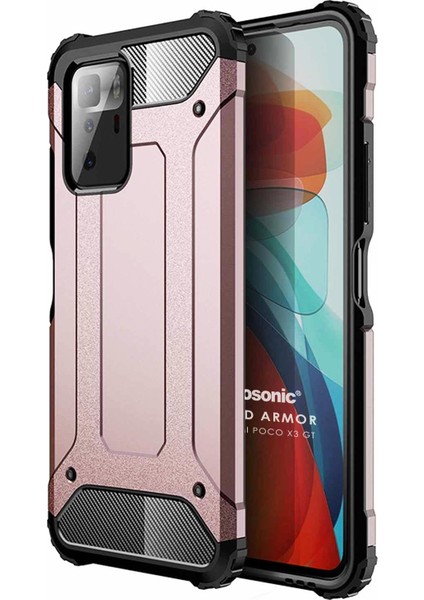 Xiaomi Poco X3 Gt Kılıf Rugged Armor Rose Gold