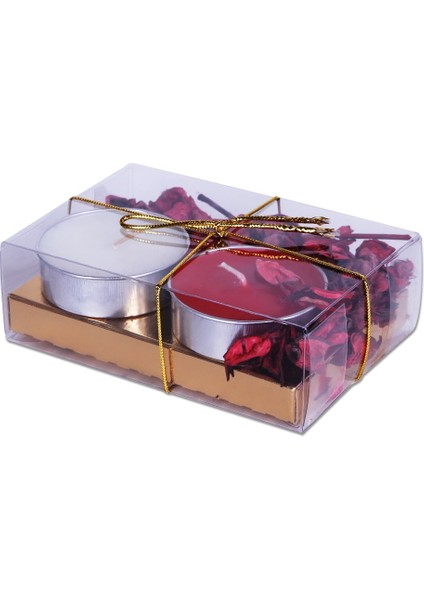 Telight Mum Ikili Gül Yapraklı