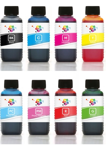 Canon Clı 8 Kartuş Mürekkebi 8 Renk Pro Serisi 100ML Mürekkep Seti