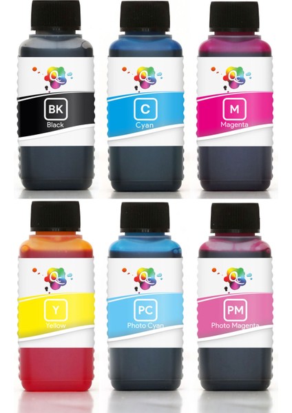 Canon Clı 8 Kartuş Mürekkebi 6 Renk Pro Serisi 100ML Mürekkep Seti