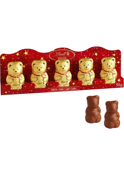 Teddy Bear Ayıcık Sütlü Çikolata Hediye Özel Seri Çikolata Xmas 50 gr