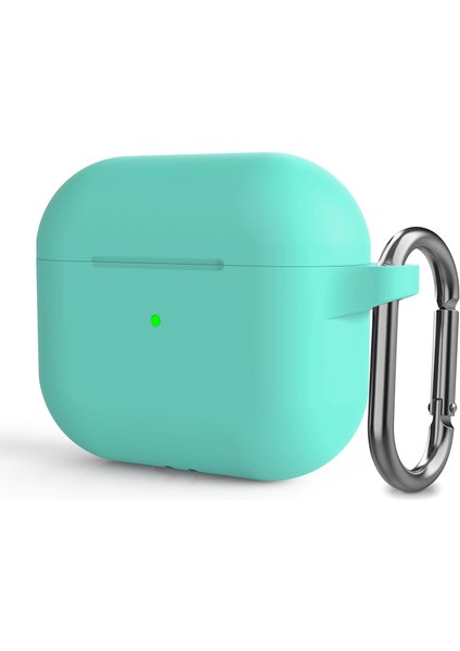 Apple Airpods 3 Askılı Mat Silikon Kılıf Turkuaz