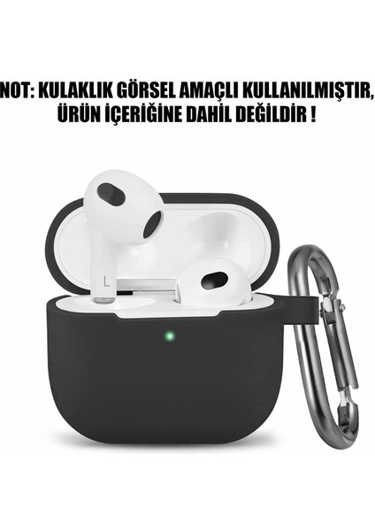 Apple Airpods 3 Askılı Mat Silikon Kılıf Açık Mavi