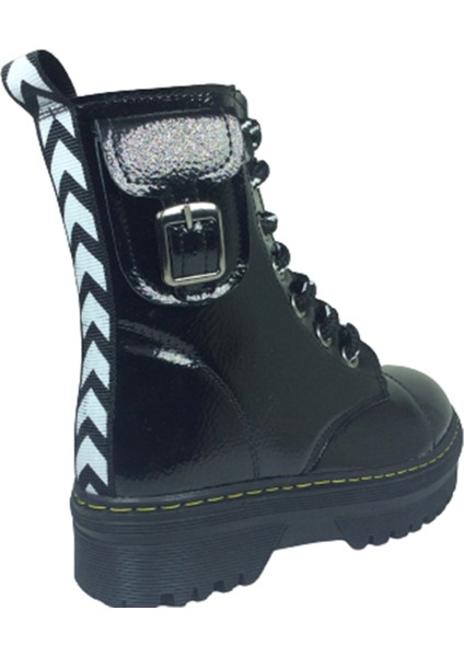 Ortopedikal Turkuaz Patik Kız Çocuk Bot Siyah Rugan Fermuarlı ve Bağcıklı Ortopedik Anatomik fırsatları