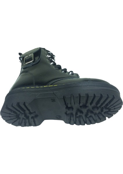 Ortopedikal Turkuaz Patik Kız Çocuk Bot Siyah Rugan Fermuarlı ve Bağcıklı Ortopedik Anatomik indirimleri