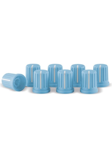 Knob Cap Set Blue (Set Of 8)