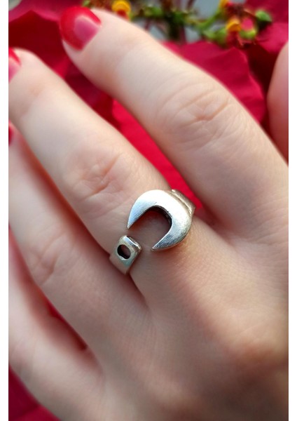 Antik Gümüş Kaplama Takım Anahtarı Şekilli El Yapımı Ayarlanabilir Yüzük fiyatları