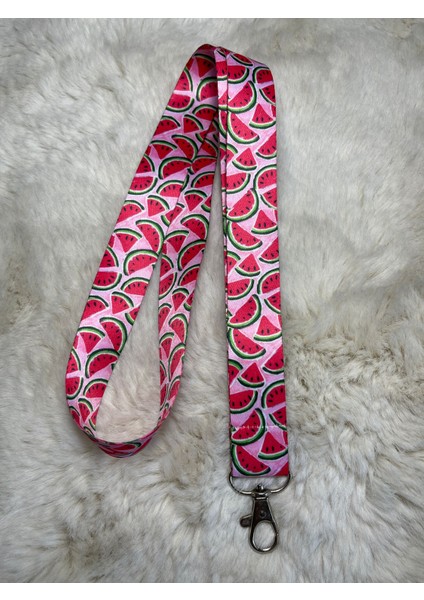 Karpuz Desen Pembe Boyun Askısı