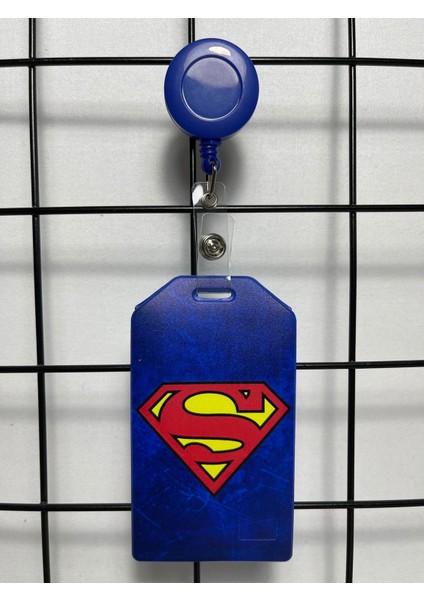 Superman Lacivert Dik Yaka Kart Kılıfı