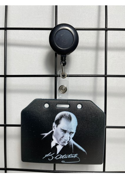 Kemal Atatürk ve Imza Yan Yaka Kart Kılıfı