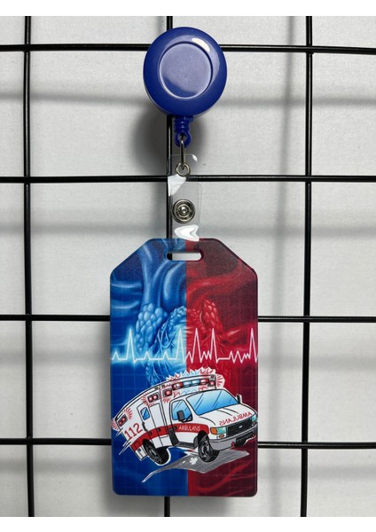 Acil 112 Ambulans Dik Yaka Kart Kılıfı