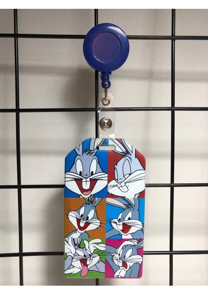Bugs Bunny Neşeli Haller Yan Yaka Kart Kılıfı