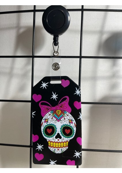 Kuru Kafa Pembe Fiyonk Love Dik Yaka Kart Kılıfı