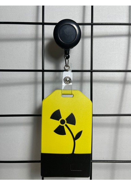 Sarı Radyasyon Dik Yaka Kart Kılıfı