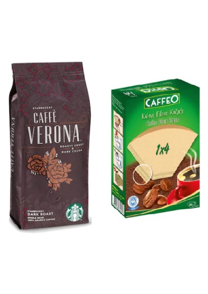 Caffe Verona Filtre Kahve 250 gr + Kahve Filtre Kağıdı No 4/80LI