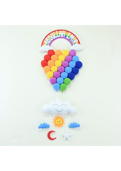 Abdullah Emir Isimli Balonlar Bedek Odası Kapı Süsü