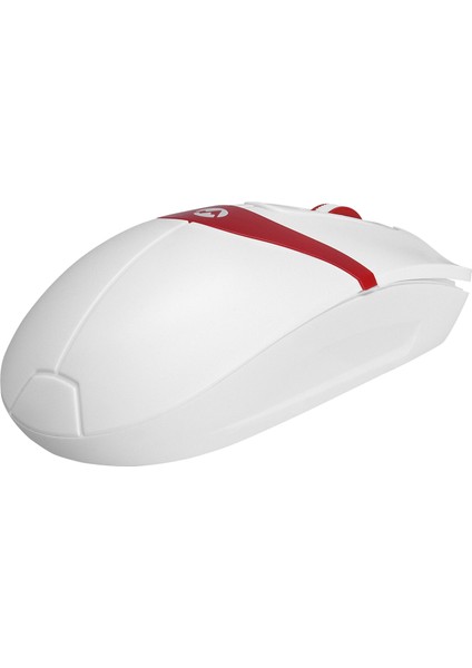 SM-220 USB 1200DPI 3D Optik Kablolu Mouse Beyaz-Kırmızı