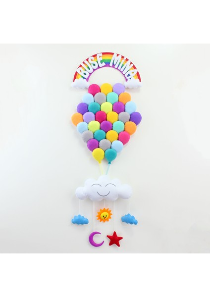 Buse Mina Isimli Balonlar Bedek Odası Kapı Süsü