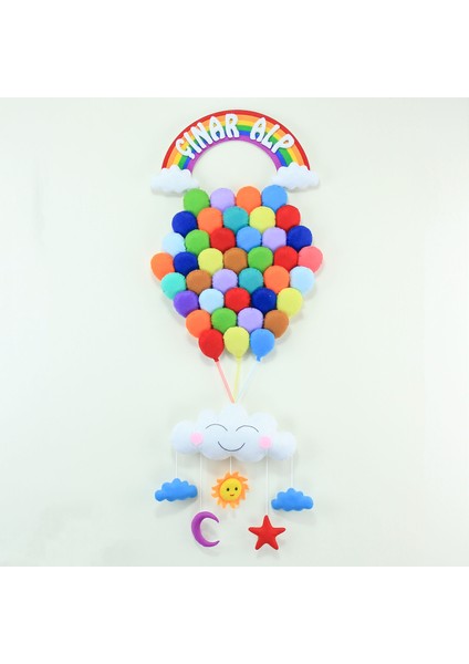 Çınar Alp Isimli Balonlar Bedek Odası Kapı Süsü