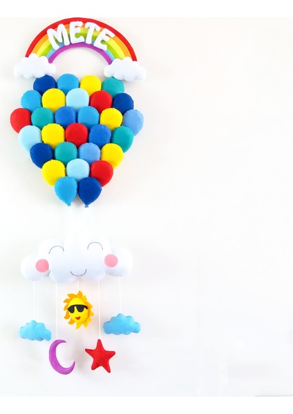 Mete Isimli Balonlar Bedek Odası Kapı Süsü