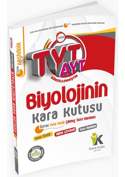 TYT Biyolojinin Kara Kutusu Konu Özetli Dijital Çözümlü Çıkmış Sor Bankası