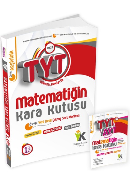 TYT Matematiğin Kara Kutusu 1. Cilt Konu Özetli Dijital Çözümlü Çıkmış Sor Bankası