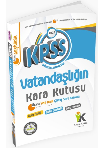 KPSS Vatandaşlığın Kara Kutusu Konu Özetli Dijital Çözümlü Çıkmış Sor Bankası