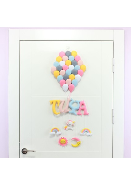 Tuya Isimli Balonlar Bedek Odası Kapı Süsü
