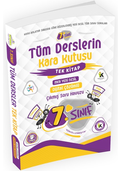 7. Sınıfın Kara Kutusu Tüm Dersler Tek Kitap Dijital Çözümlü Sor Bankası