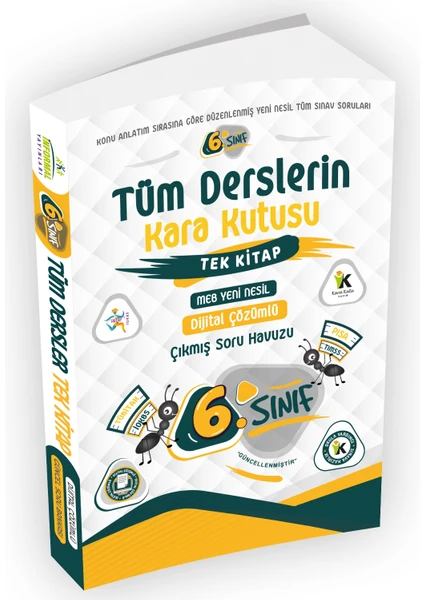 İnformal Yayınları 6. Sınıf  Kara Kutusu Tüm Dersler Tek Kitap Dijital Çözümlü Sor Bankası