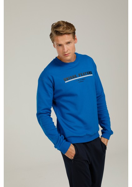 CT758 Denver Slogan Sweat Saks Erkek Sweatshirt