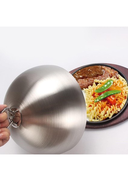 Paslanmaz Çelik Gıda Kapak Cloche Kubbeli Kapak Servis Dish Color2 (Yurt Dışından)