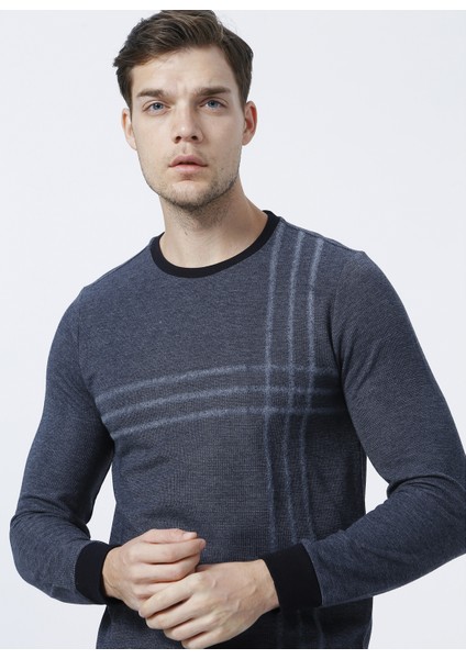 CM S 15 O Yaka Regular Fit Lacivert Erkek Sweatshirt