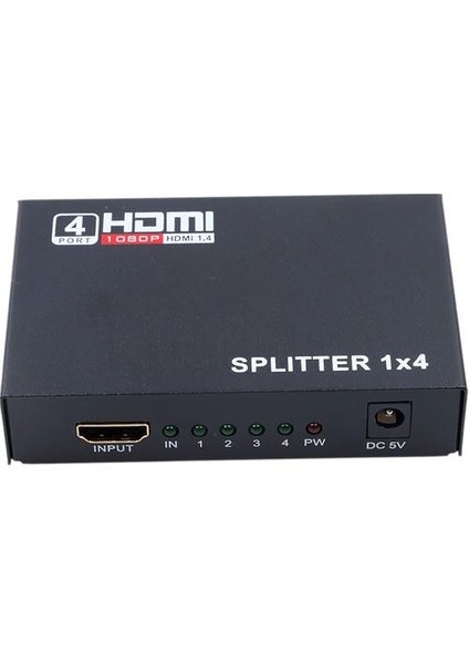 PX-5004 1080P 2k 4K UHD 4 Port HDMI Splitter (Adaptörlü)