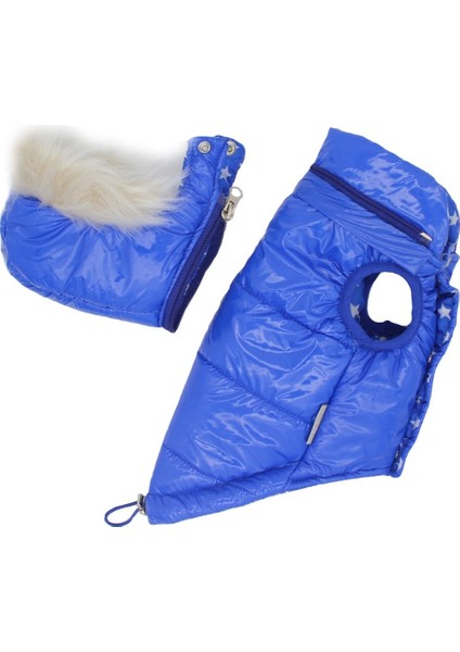 Parlak, Pofuduk Saks Mavi Köpek Montu fiyatları