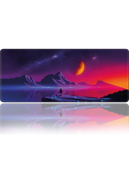 Xrades Mor Uzay Oyuncu Mouse pad 90x40 Cm Xxl