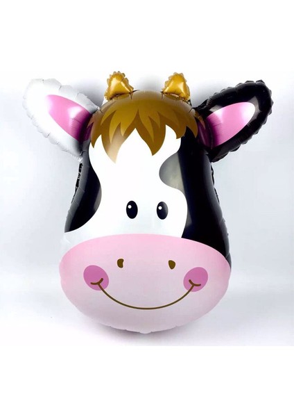 Safari Hayvan Temalı Inek Figürlü Folyo Balon