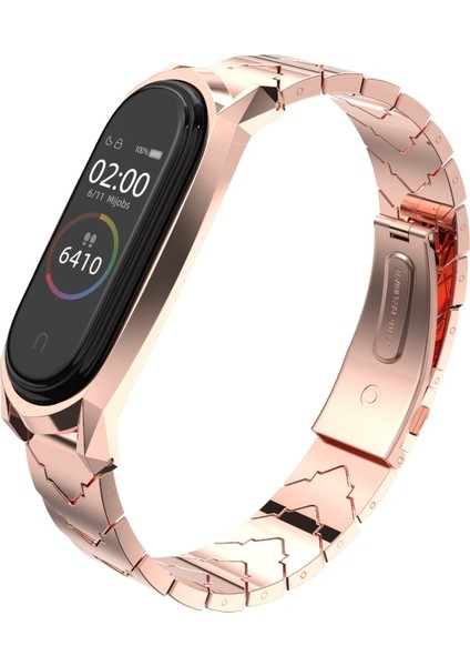 Xiaomi Mi Band Için Metal Paslanmaz Çelik V-Şekilli Kayış 6/5/4/3 Mavi (Yurt Dışından) modelleri