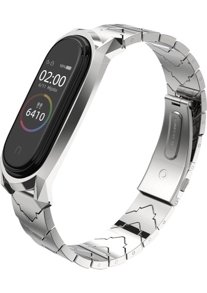 Xiaomi Mi Band Için Metal Paslanmaz Çelik V-Şekilli Kayış 6/5/4/3 Mavi (Yurt Dışından) modelleri