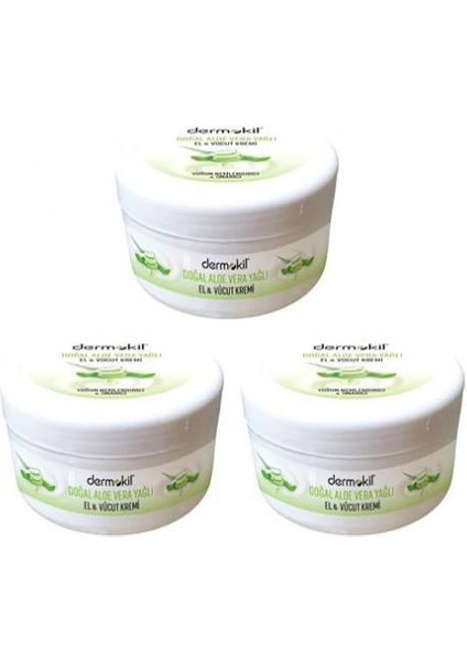 Aloe Vera El Kremi Kavanoz 220ML x 3 Adet