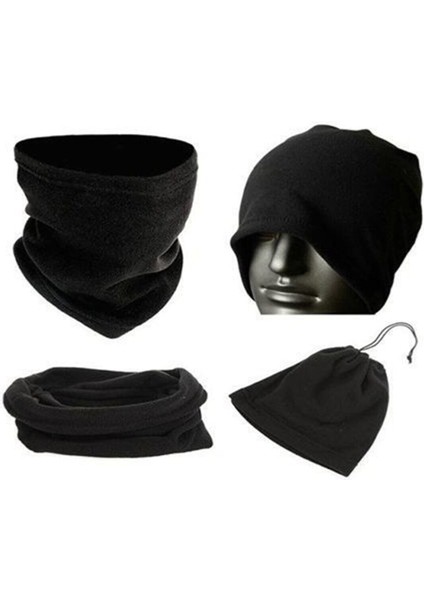 Siyah Unisex Polar Bere Boyunluk