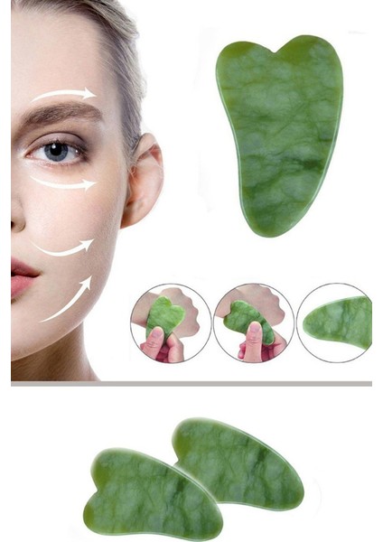 Yeşim Gua Sha Masaj Aleti Jade Gua Sha Yeşim Yüz Vücut Masaj