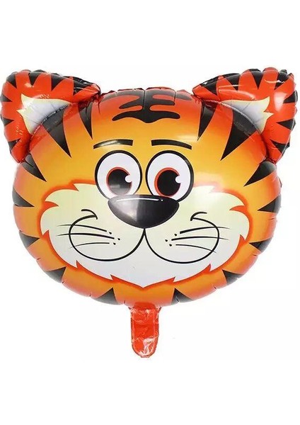 Safari Hayvan Temalı Kaplan Figürlü Folyo Balon