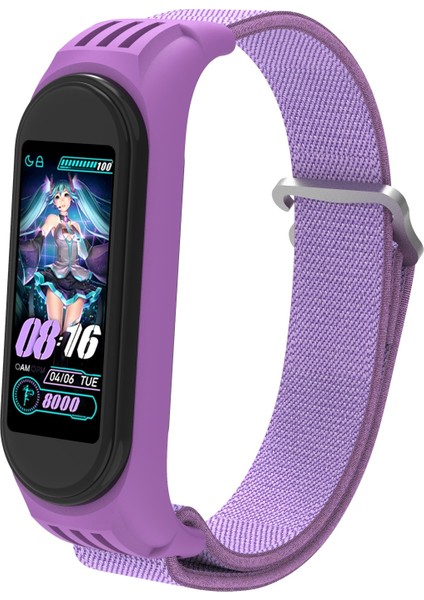 Xiaomi Mi Band Için 9 Şeklindeki Toka Dimi Kayış 6/5/4/3 Mor (Yurt Dışından)