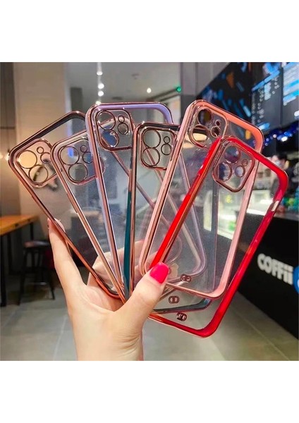 Apple iPhone 12 Mini 5.4inç Gold Çerçeve Kamera Korumalı Bumper Kılıf