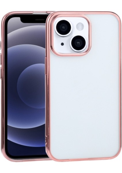 Apple iPhone 13 6.1inç Lazer Kaplama Renkli Kenar Şeffaf Kılıf