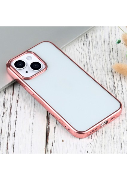 Apple iPhone 13 6.1inç Lazer Kaplama Renkli Kenar Şeffaf Kılıf