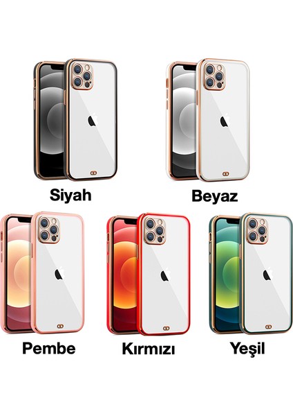 Apple iPhone 12 Pro 6.1inç Gold Çerçeve Kamera Korumalı Bumper Kılıf fiyatları
