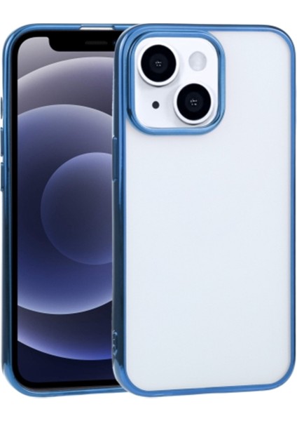 Apple Apple iPhone 13 6.1inç Lazer Kaplama Renkli Kenar Şeffaf Kılıf