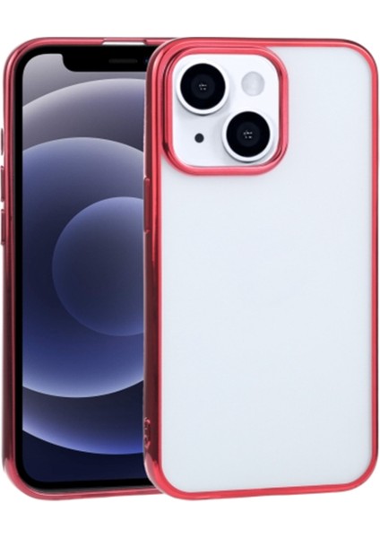 Apple Apple iPhone 13 6.1inç Lazer Kaplama Renkli Kenar Şeffaf Kılıf